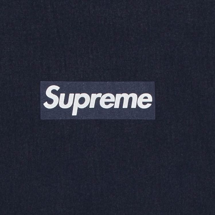 Supreme Washed Box Logo Crewneck Navy