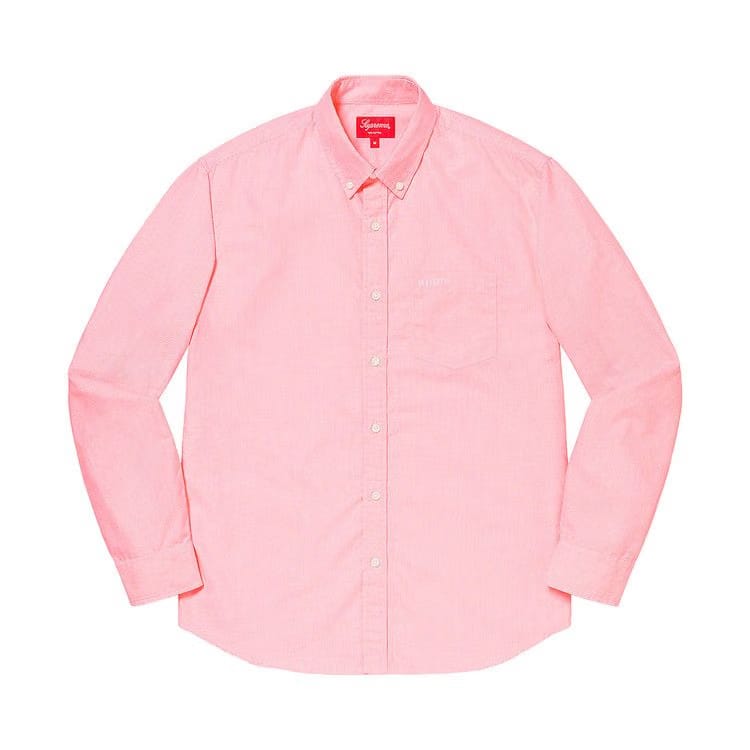 Supreme Stripe Oxford Shirt Red