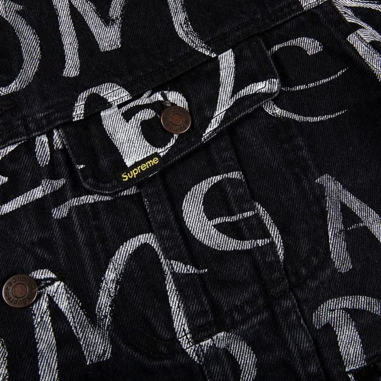 Supreme Black Ark Denim Trucker Jacket Black