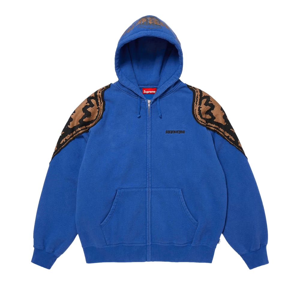 Supreme Wings Zip Up Hoodie Royal