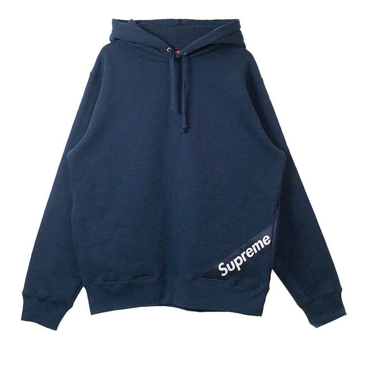 Supreme Corner Label Hoodie Navy