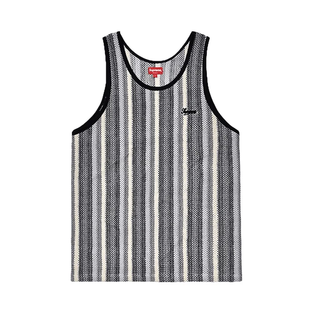 Supreme Knit Stripe Tank Top Black