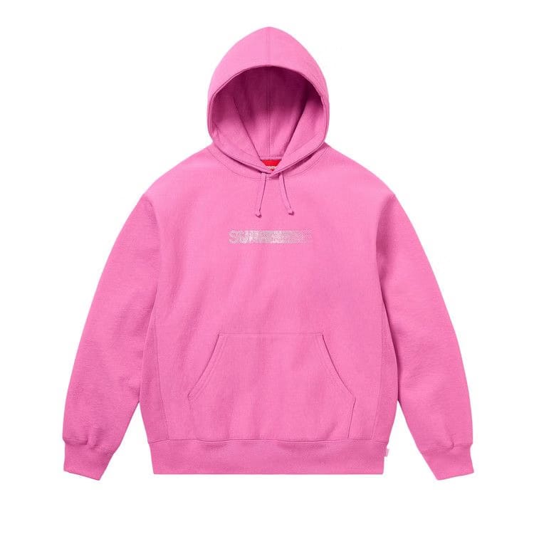 Supreme Swarovski Motion Logo Hoodie Pink