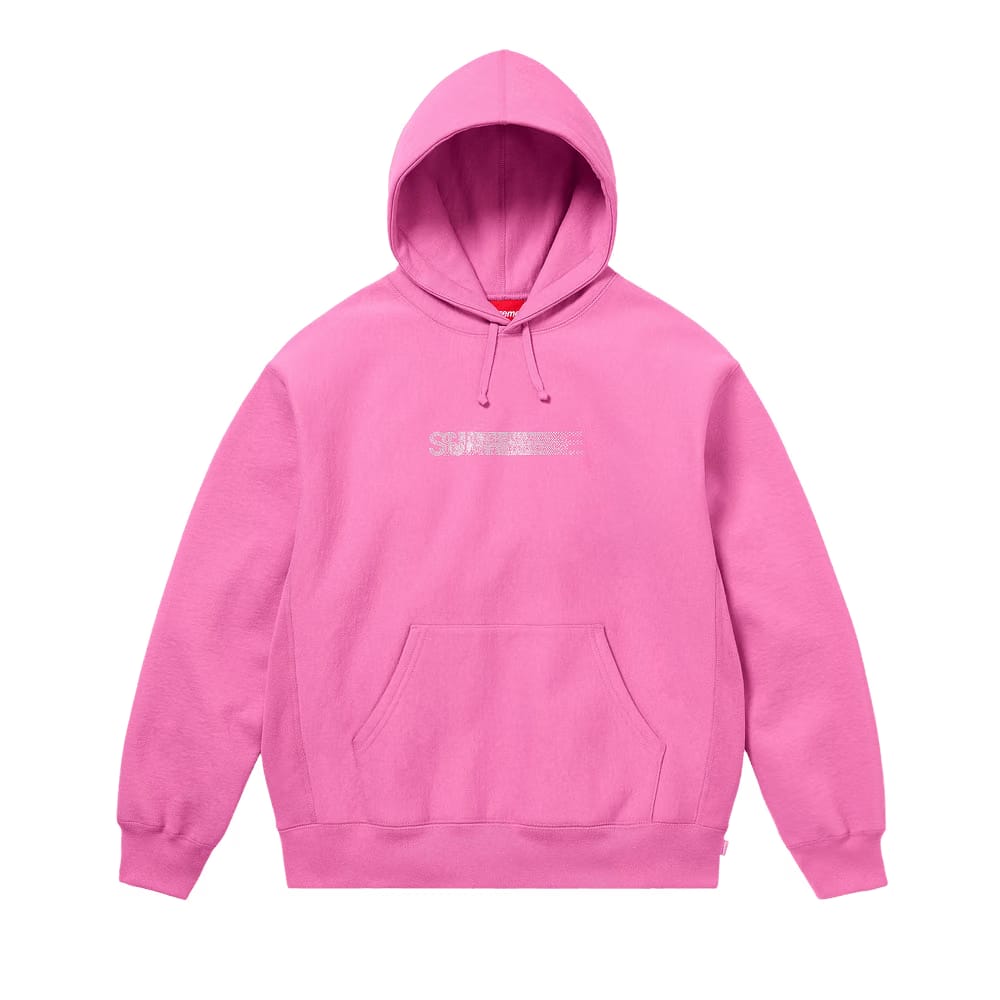 Supreme Swarovski Motion Logo Hoodie Pink