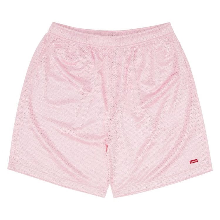 Supreme Small Box Baggy Mesh Shorts Pink