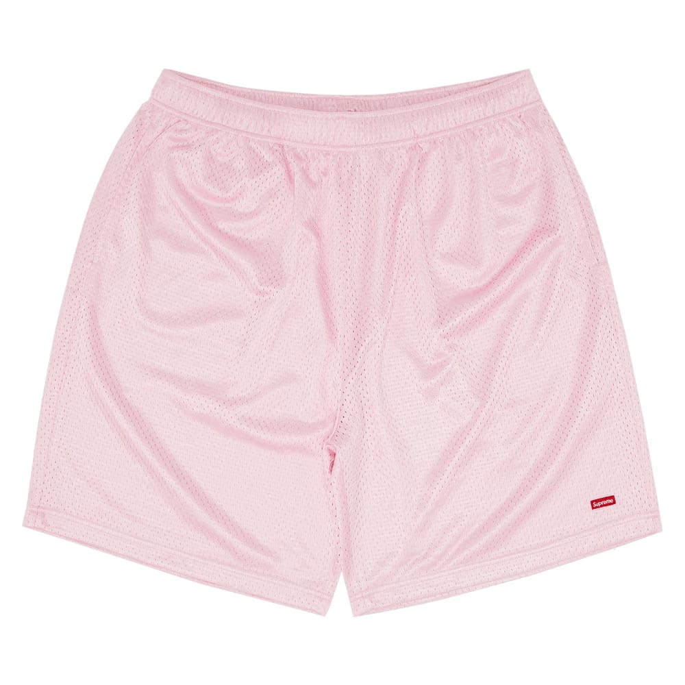 Supreme Small Box Baggy Mesh Shorts Pink