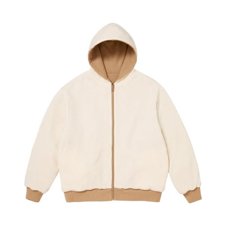 Supreme Reversible Work Zip Up Hoodie Light Tan