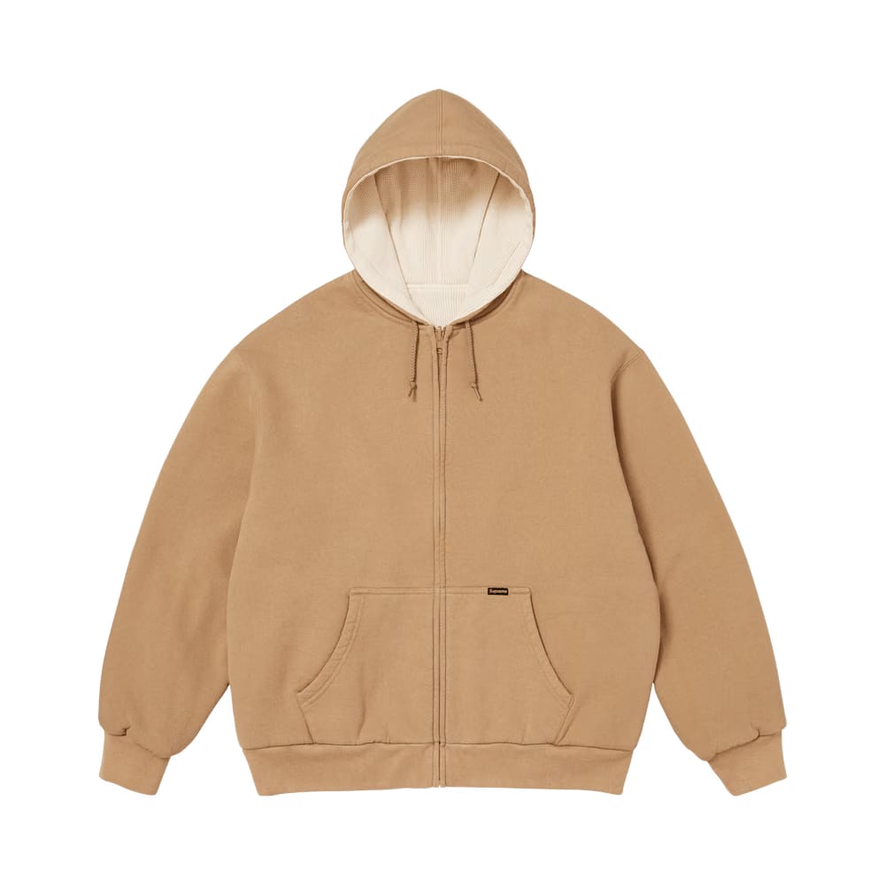 Supreme Reversible Work Zip Up Hoodie Light Tan