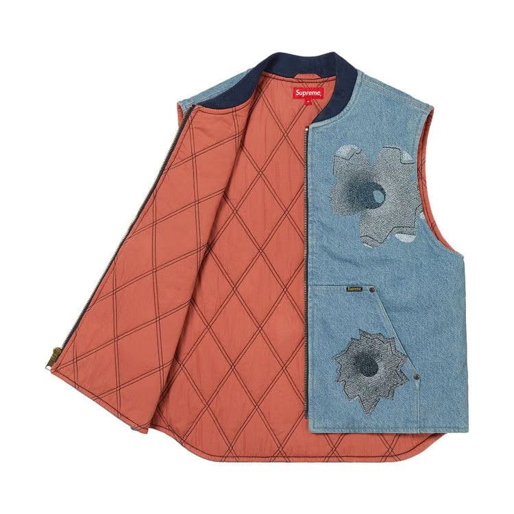 Supreme x Nate Lowman Work Vest Denim