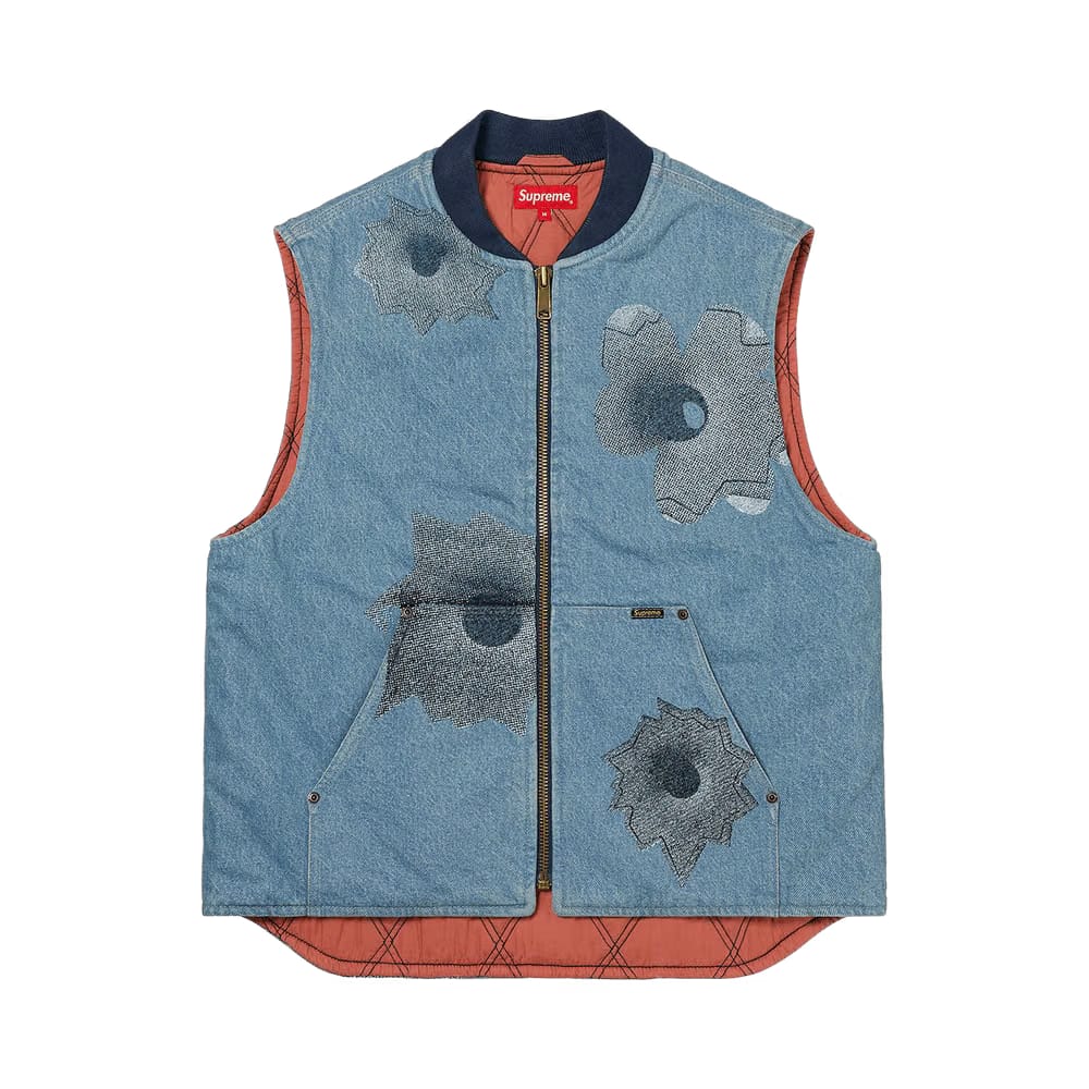 Supreme x Nate Lowman Work Vest Denim