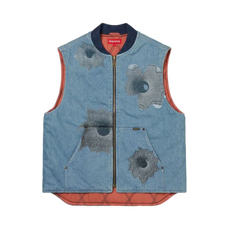 Supreme x Nate Lowman Work Vest Denim