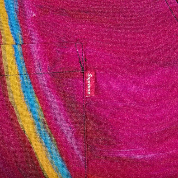 Supreme Reaper Rayon Shorts-Sleeve Shirt Burgundy