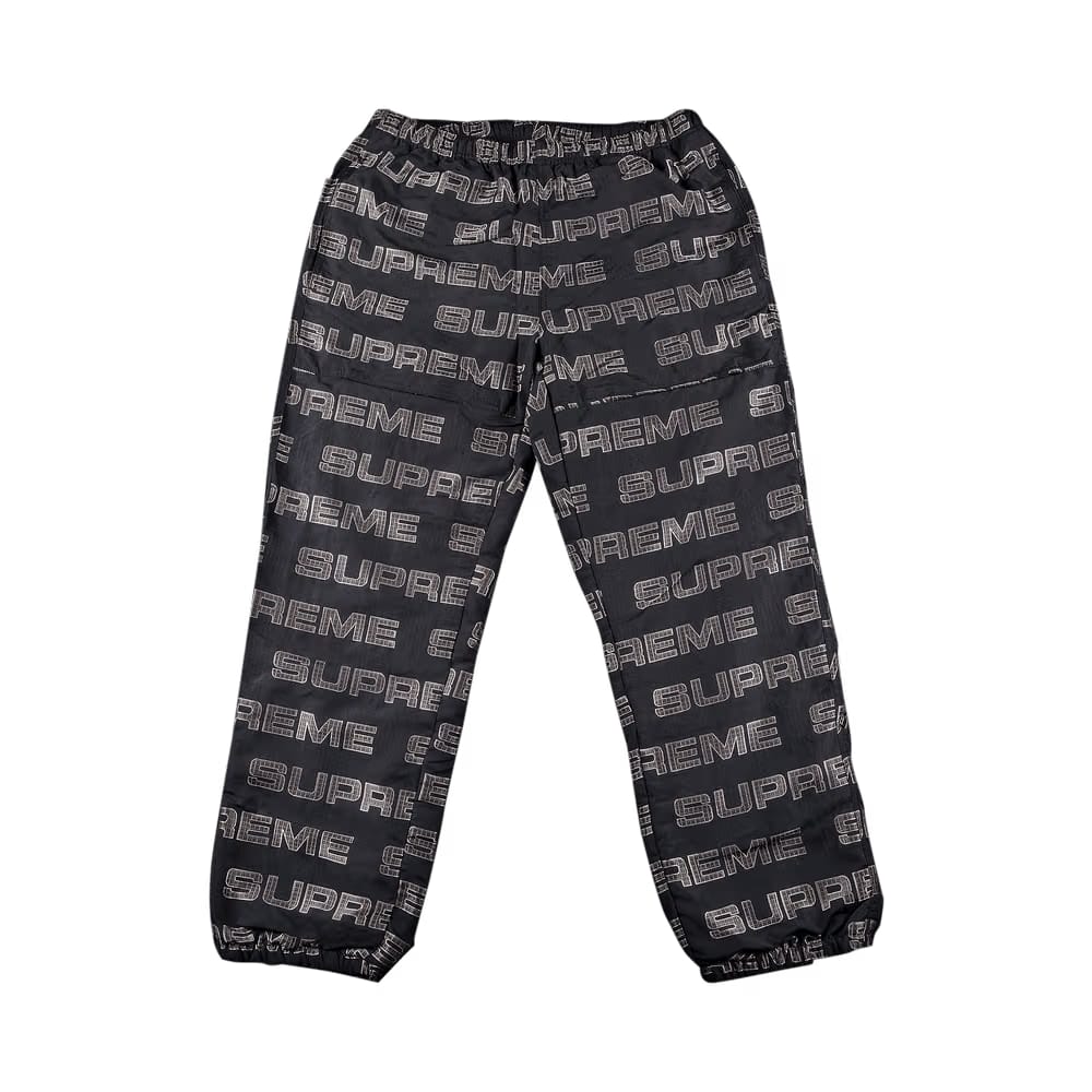 Supreme Logo Ripstop Track Pant Black