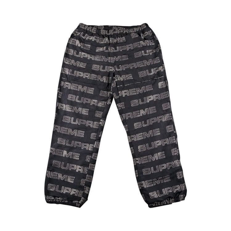 Supreme Logo Ripstop Track Pant Black