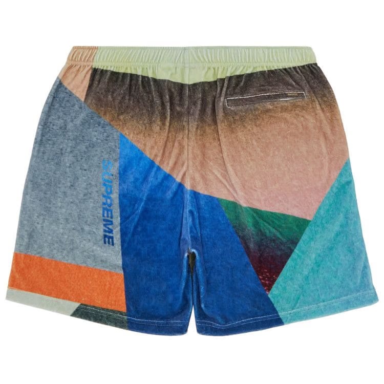 Supreme Geo Velour Shorts Multicolor