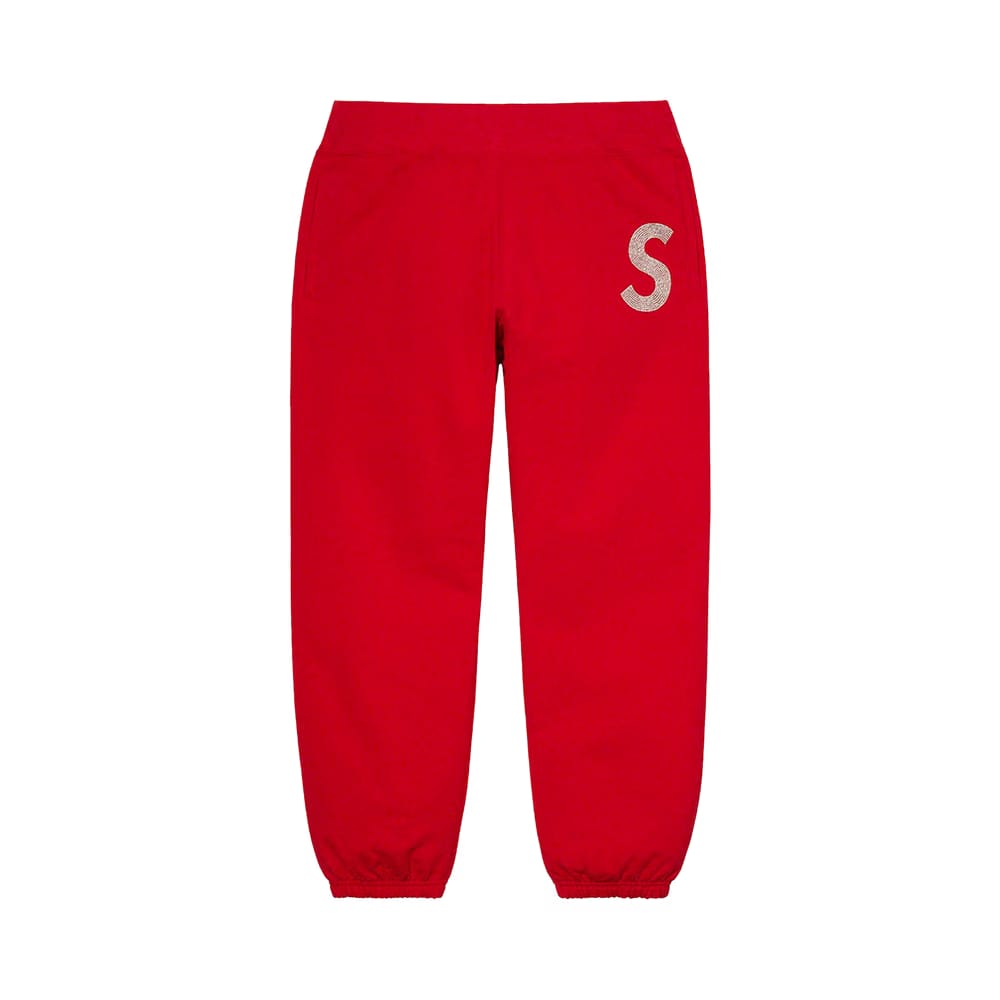 Supreme x Swarovski S Logo Sweatpant Red