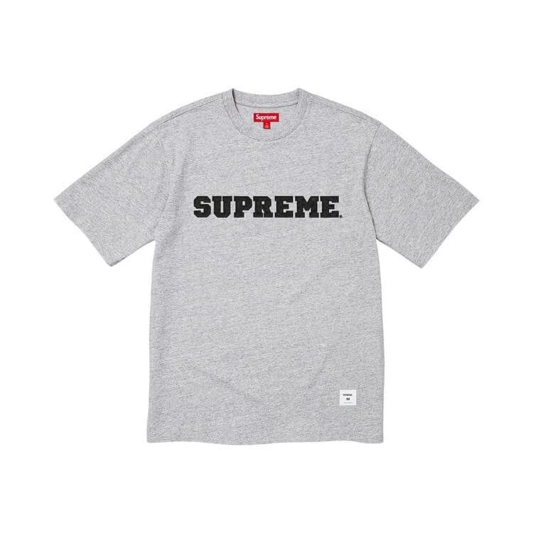 Supreme Collegiate Appliqué Shorts-Sleeve Top Heather Grey