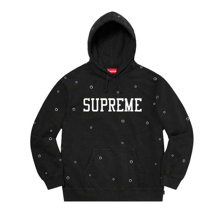 Supreme Eyelet Hoodie Black
