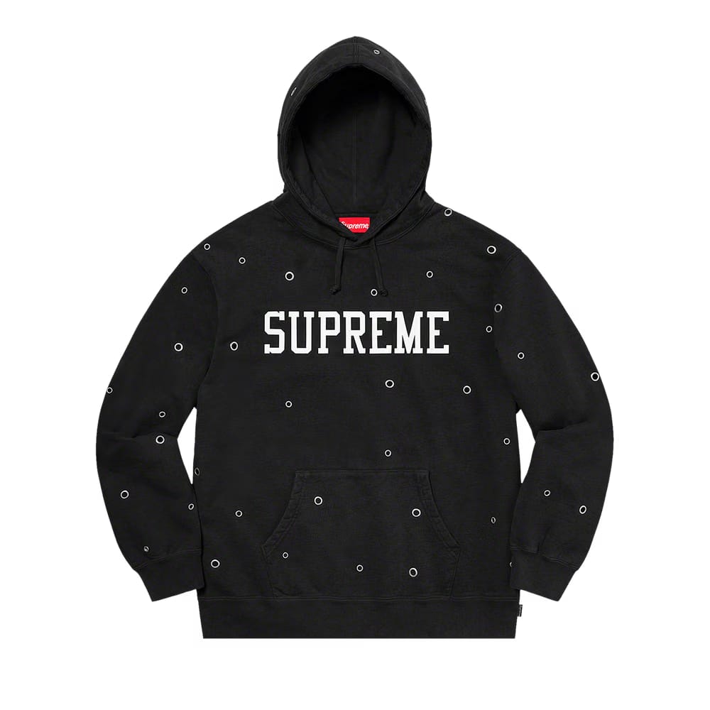 Supreme Eyelet Hoodie Black