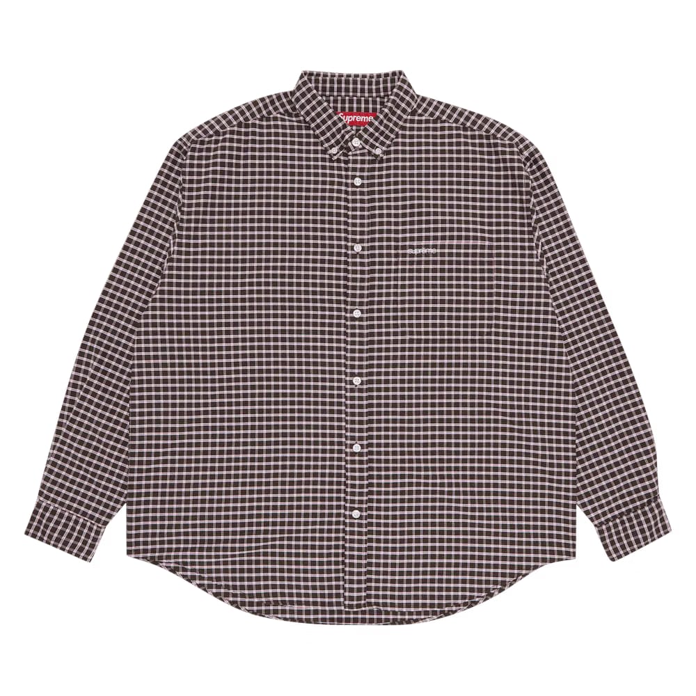 Supreme Loose Fit Oxford Shirt Brown Plaid