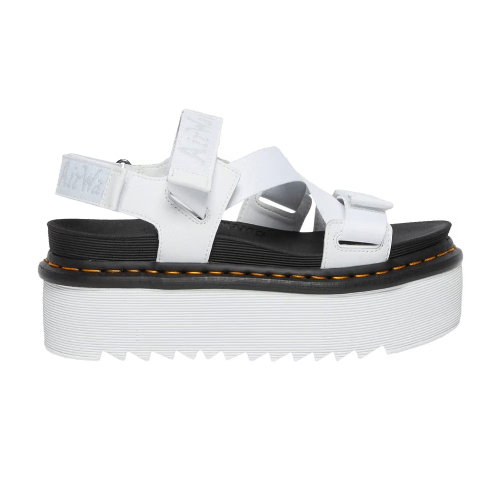 Dr. Martens Kimber Logo Webbing Strap Sandal White