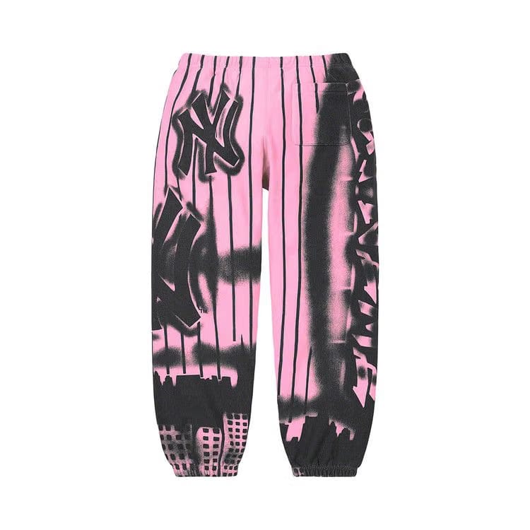 Supreme x New York Yankees Airbrush Sweatpant Pink