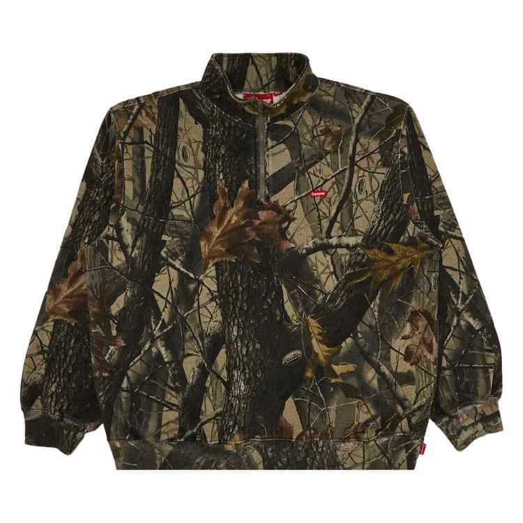 Supreme Small Box Half Zip Pullover Realtree Hardwoods Camo