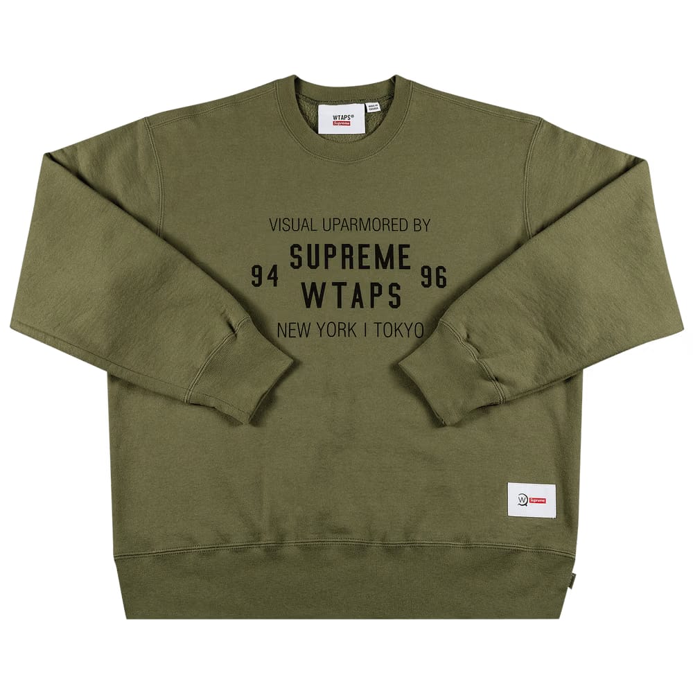 Supreme x WTAPS Crewneck Light Olive