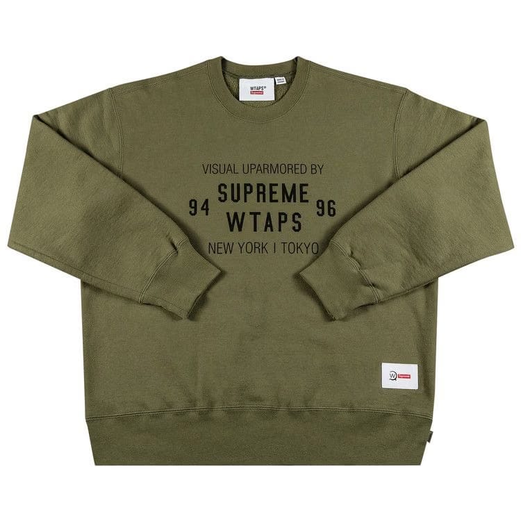 Supreme x WTAPS Crewneck Light Olive