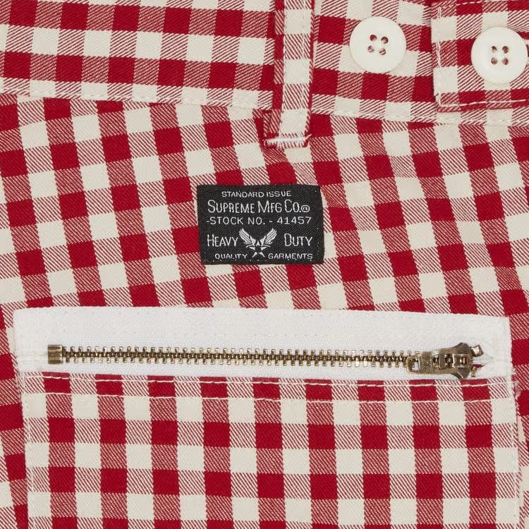 Supreme Gingham Flight Pant Red