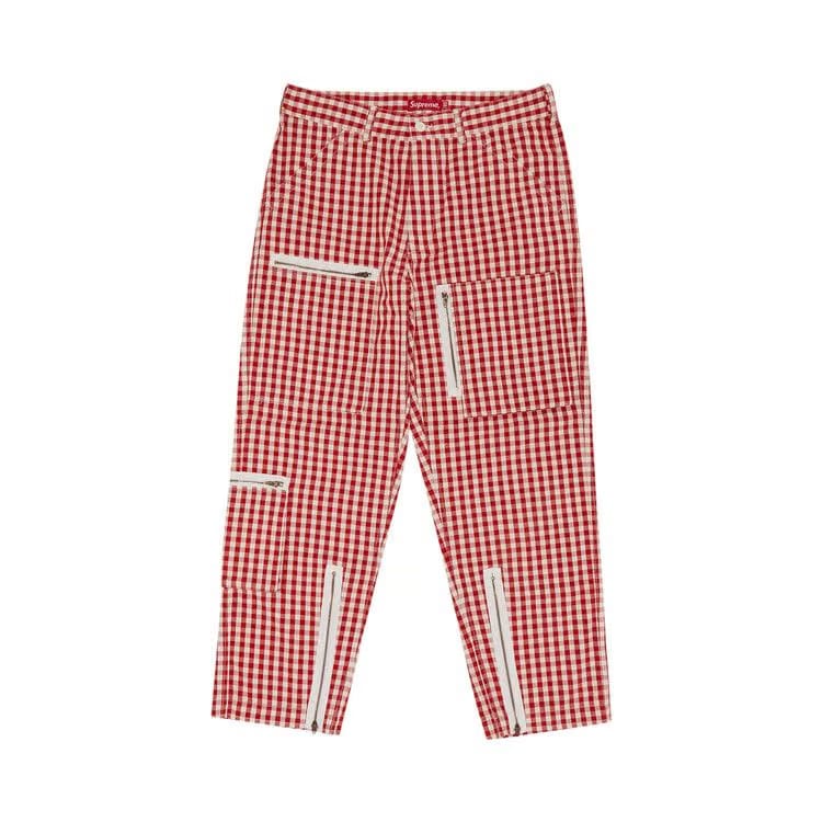 Supreme Gingham Flight Pant Red