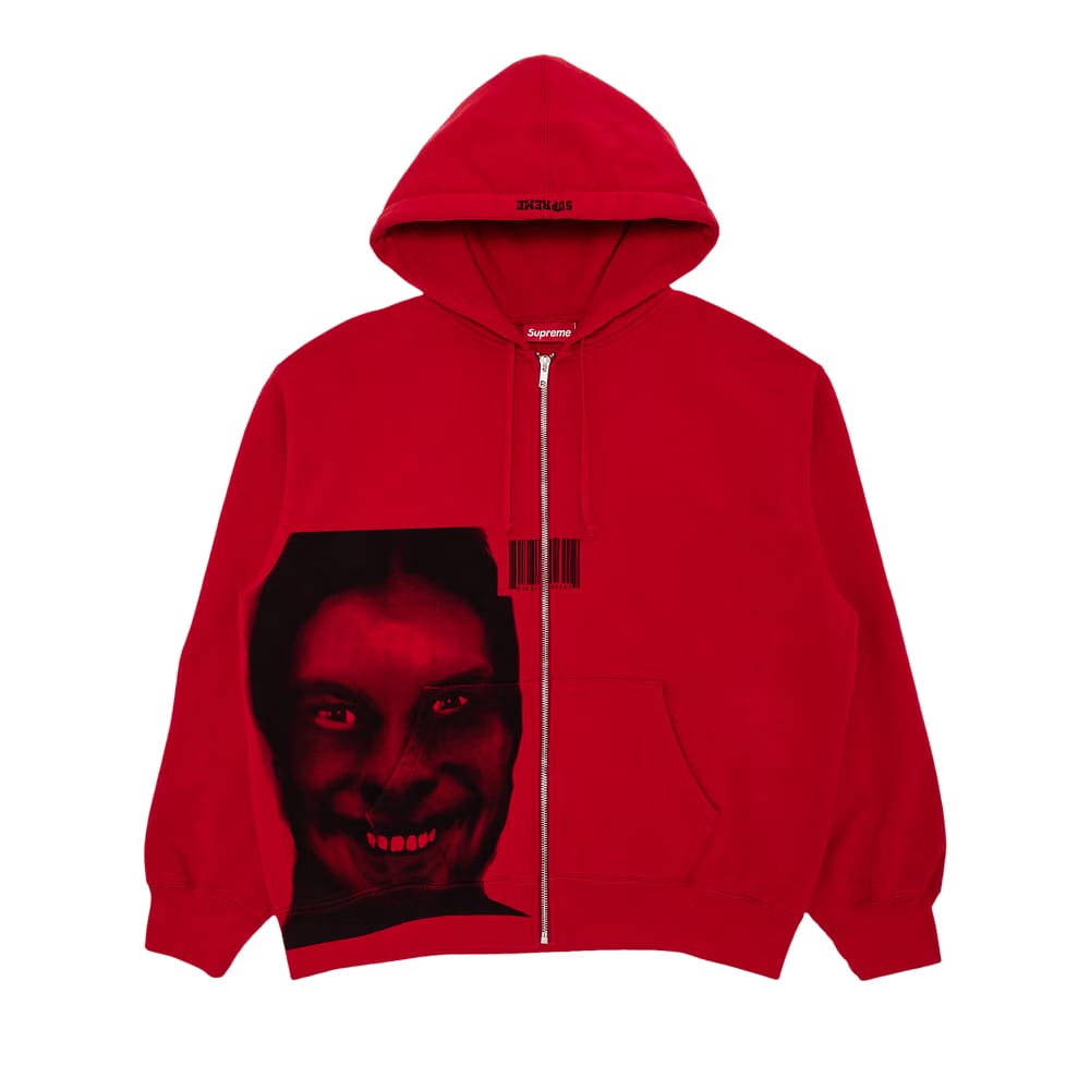 Supreme x Aphex Twin Zip Up Hoodie Red