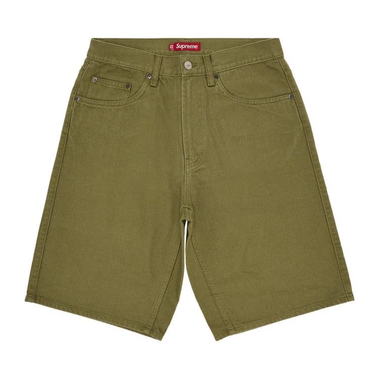Supreme Baggy Denim Shorts Light Olive
