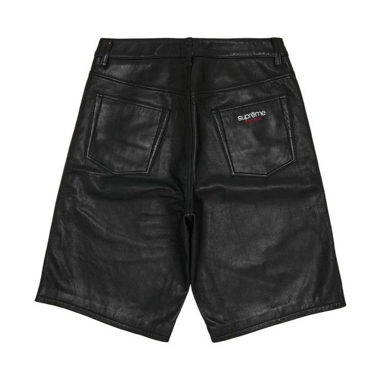 Supreme Baggy Leather Shorts Black