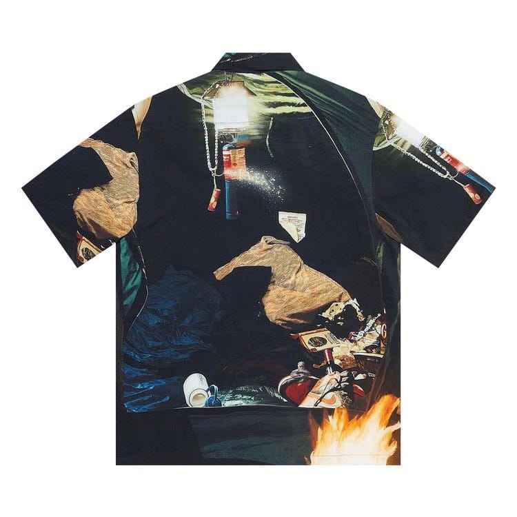 Supreme Firecracker Rayon Shorts-Sleeve Shirt Firecracker