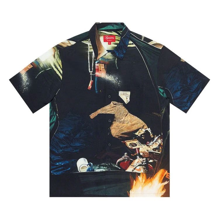 Supreme Firecracker Rayon Shorts-Sleeve Shirt Firecracker