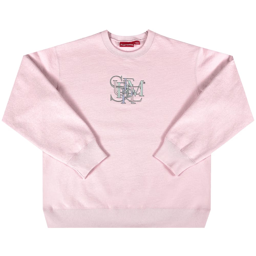 Supreme Overlap Crewneck Light Pink