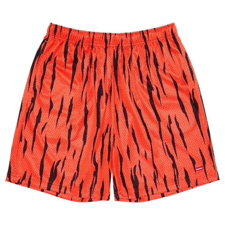 Supreme Small Box Baggy Mesh Shorts Tiger