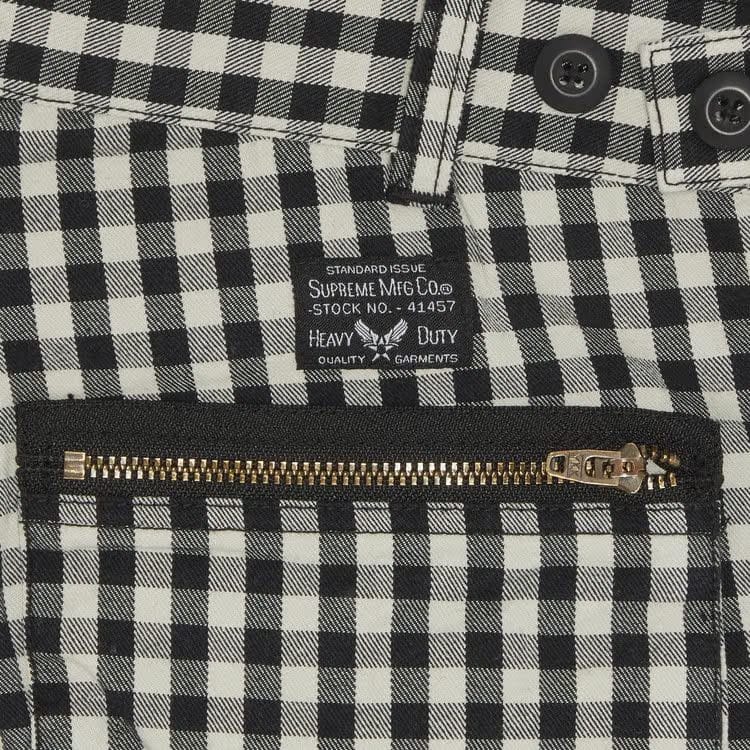 Supreme Gingham Flight Pant Black
