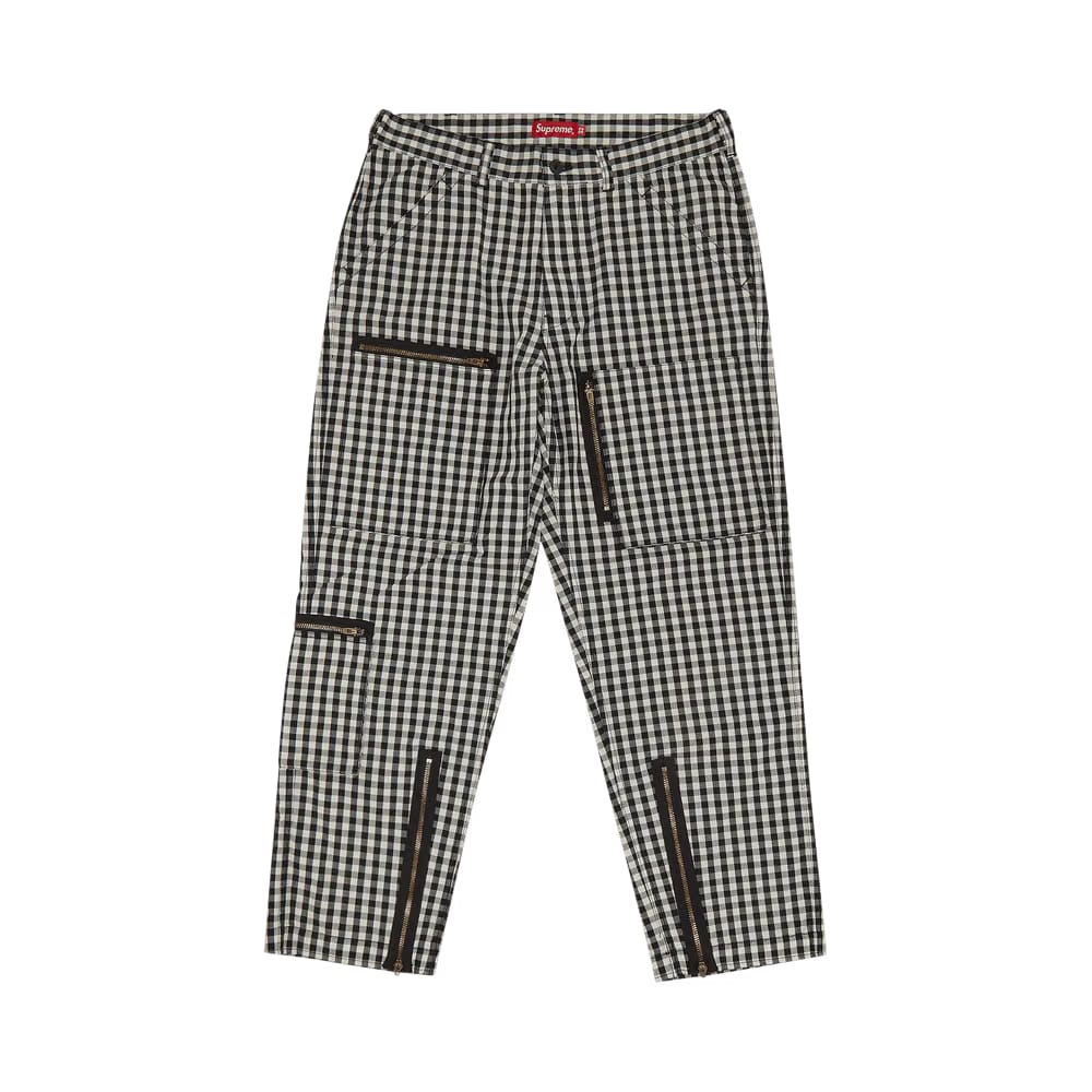 Supreme Gingham Flight Pant Black