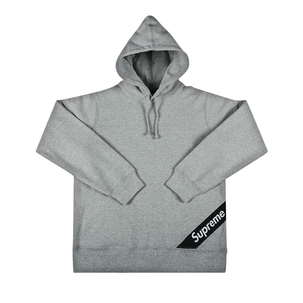 Supreme Corner Label Hoodie Heather Grey