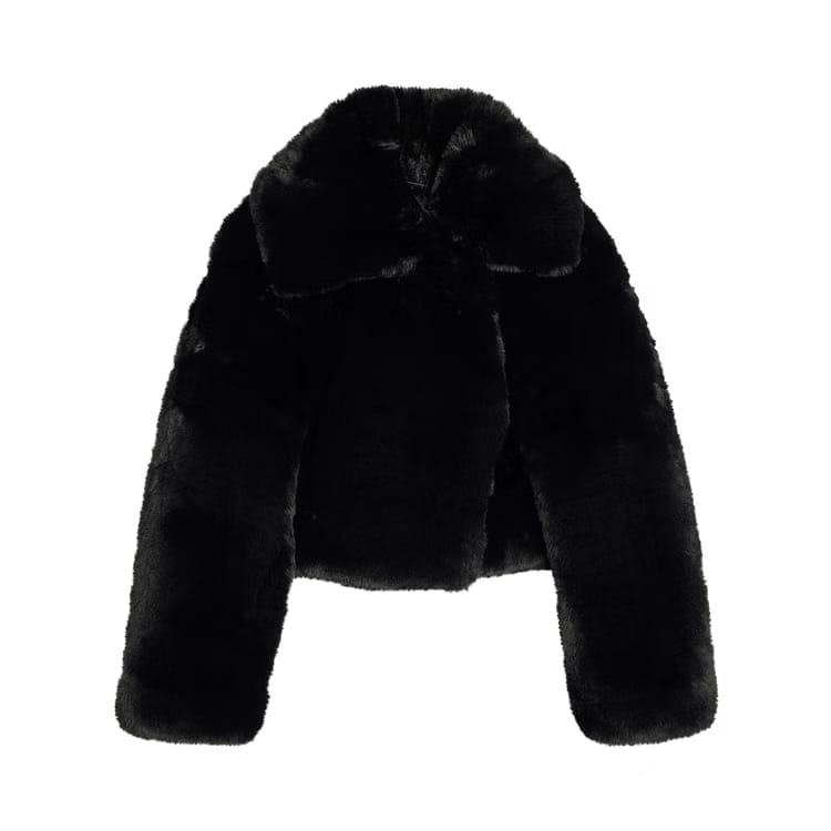 Acne Studios Faux Fur Jacket Black