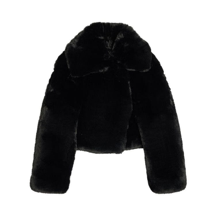 Acne Studios Faux Fur Jacket Black