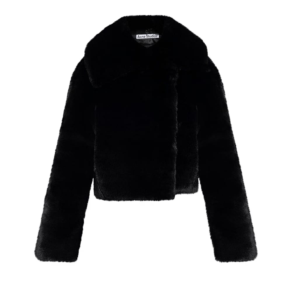 Acne Studios Faux Fur Jacket Black