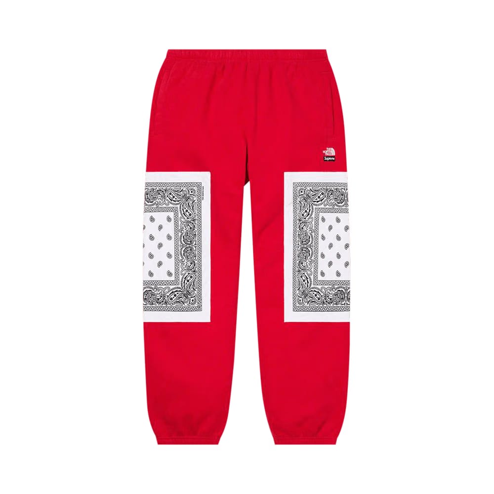 Supreme x The North Face Bandana Sweatpant Red