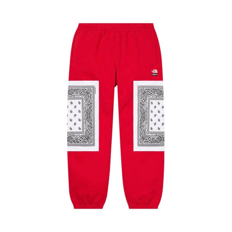 Supreme x The North Face Bandana Sweatpant Red