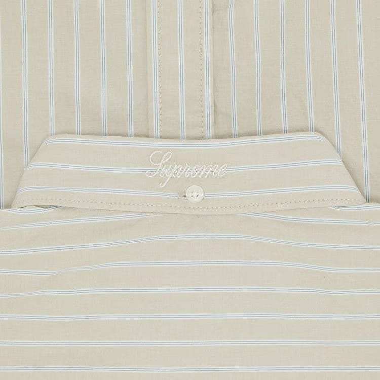 Supreme Loose Fit Stripe Shirt Tan