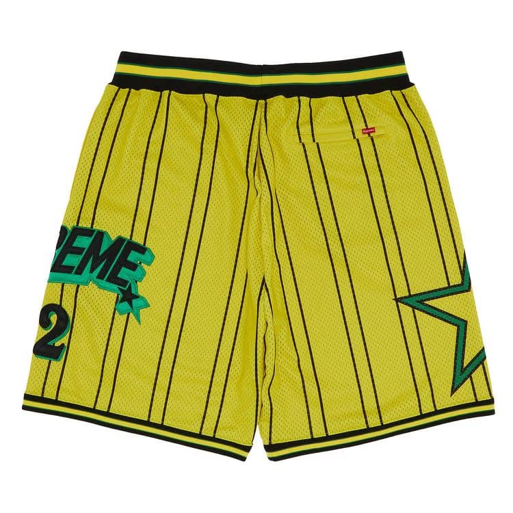 Supreme Star Basketball Shorts Yellow
