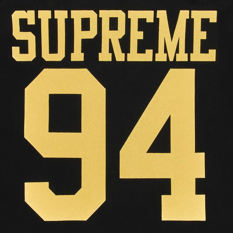 Supreme Split Shorts-Sleeve Football Top Black