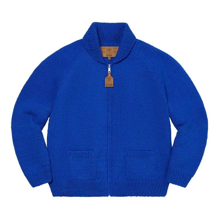 Supreme Box Logo Cowichan Sweater Royal